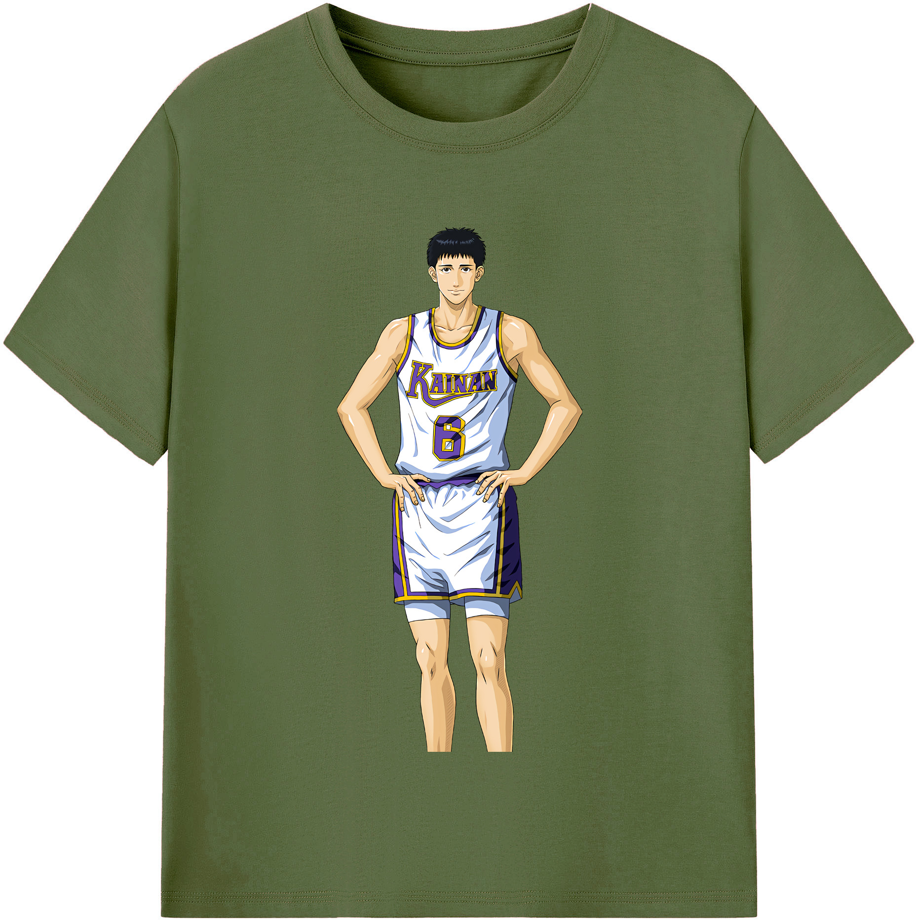 SLAM DUNK／スラムダンク 綿100％半袖Tシャツ（フロントプリント）